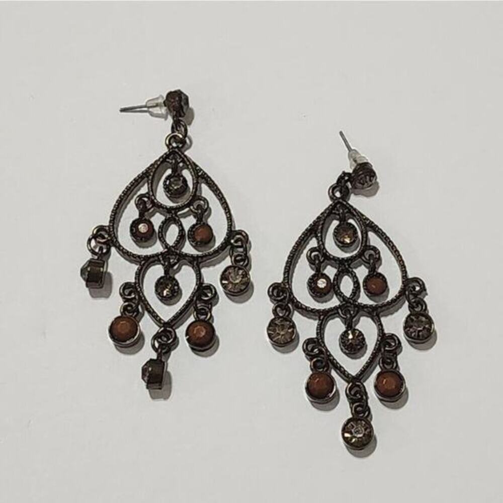 Anthropologie jeweled chandelier statement earrings‎